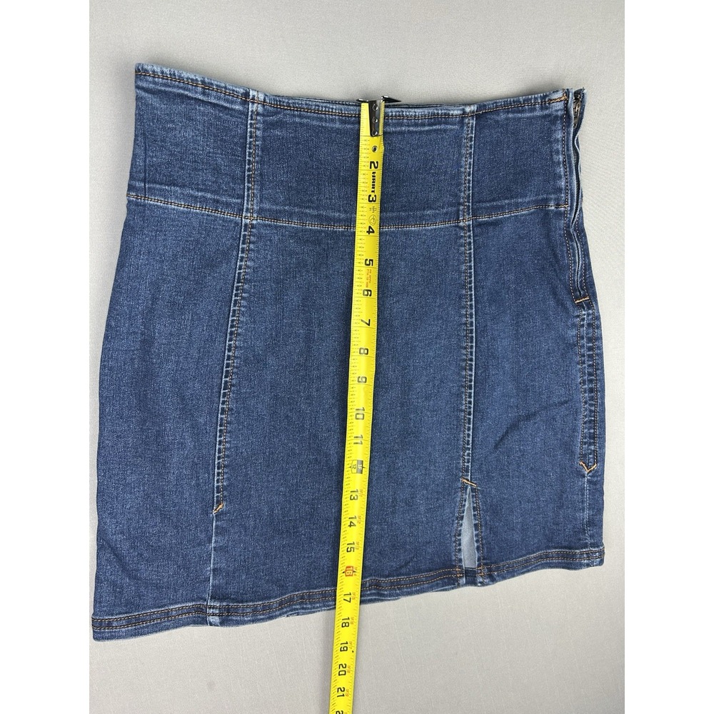 Free People Women's 8 Denim‎ Retro Mini Skirt - Picture 5 of 10